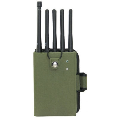qualità  Handheld 8 Bands Cellular Signal Jammer UHF VHF Lojack Blocker 3-5M Range fabbrica