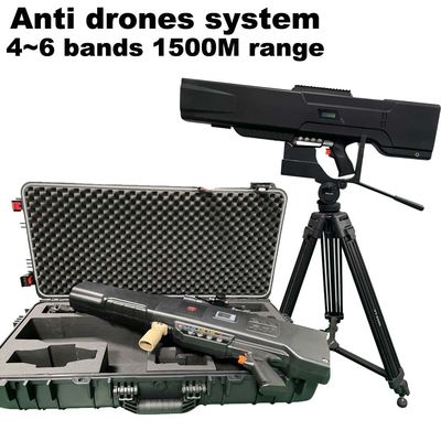 Sistema antidrone a 5 bande Jammer portatile per droni da 900 mhz a 6 ghz