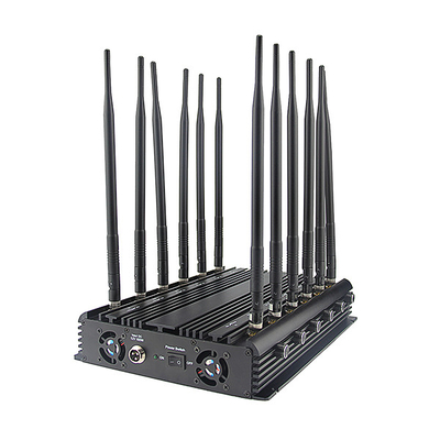 Bande portatili dello stampo 12 del segnale dell'emittente di disturbo di comunicazione di VHF di frequenza ultraelevata con l'adattatore di CA